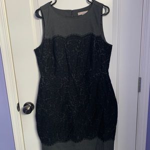 Midi Dress with black lace